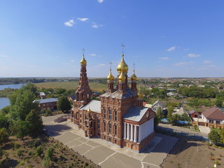 Fototapeta na wymiar Church of St. John the theologian, Kushchevskaya village, Krasnodar region, Russia