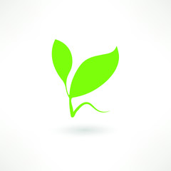 Abstract green leaf logo icon vector design. Landscape design, garden, Plant, nature and ecology vector logo. Ecology Happy life Logotype concept icon. Vector illustration, Graphic Design Editable Des