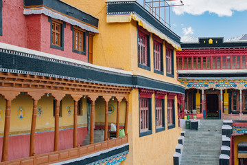 Beautiful Thiksey monastery temple in India, Ladakh, Thiksey Monastery.