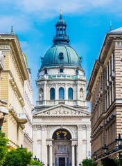 Fototapeta na wymiar Architecture of Zrinyi utca in Budapest, Hungary