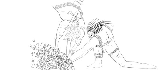 5 morning fight giant and girl