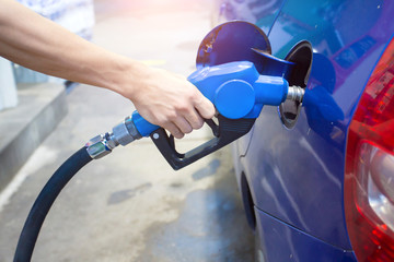 Gas station in a service concept Gas station, refueling in the pump