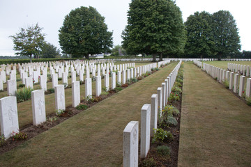 Fototapeta na wymiar Bayeux Commonwealth World War II Cemetery, France