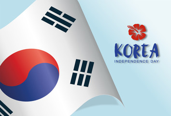 Gwangbokjeol, National Liberation Day of Korea. South Korea independence day. Vector