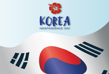 Gwangbokjeol, National Liberation Day of Korea. South Korea independence day. Vector