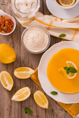 Lemon and mascarpone cheesecake.