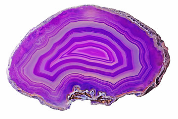 Cross selection of violet Agate Crystal isolated on white background-Image