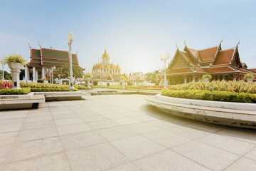 View of beautiful temples in Thailand