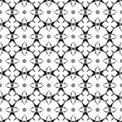 Naklejka premium Black and white geometric seamless pattern. Hand d