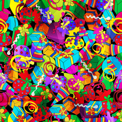 Obraz premium merry christmas seamless pattern for your design