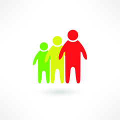 Team icon vector flat