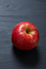 fresh apple on the black background