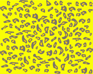 Animal print on the yellow background