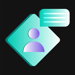 User account icon vector icon, web, face, head, human,