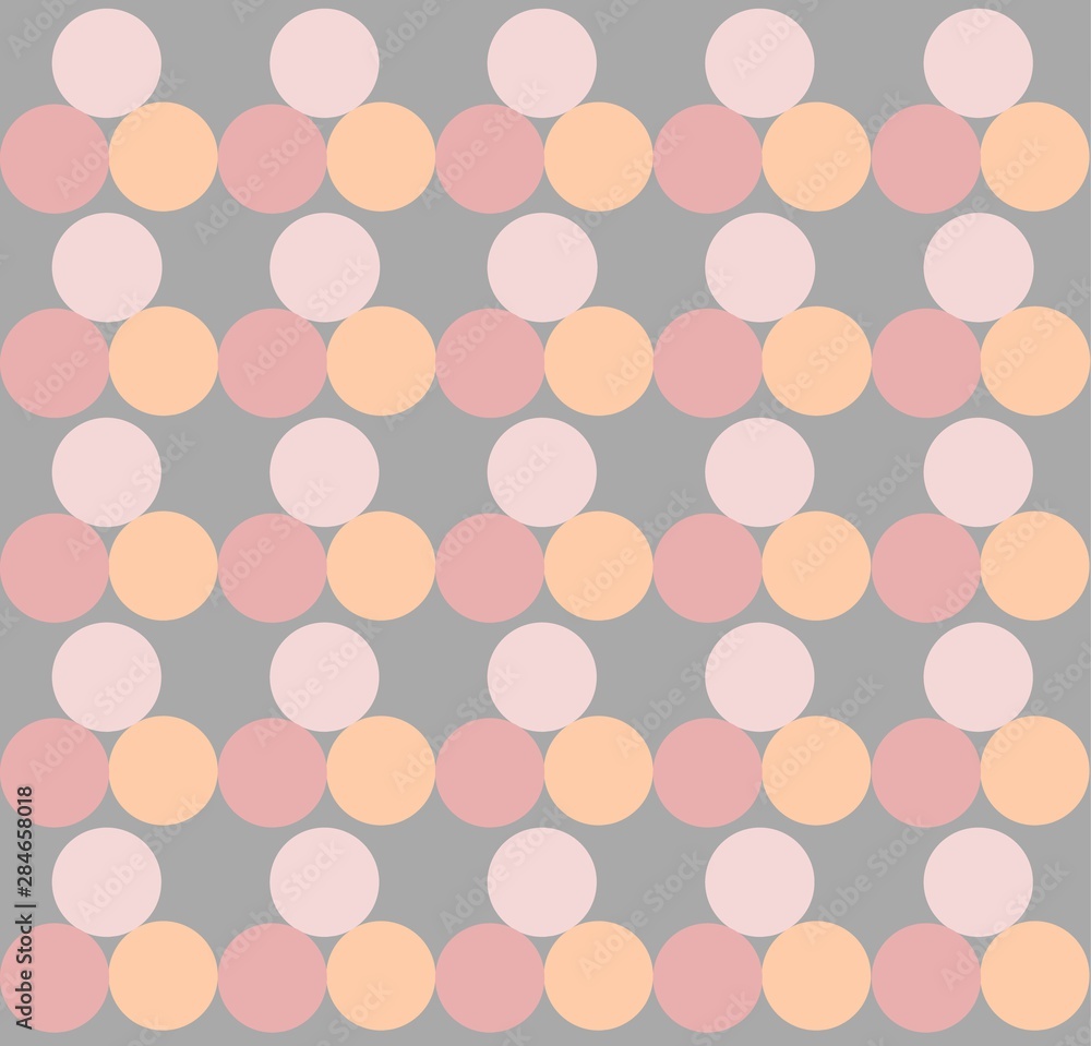Poster Seamless color vector pattern background with circles