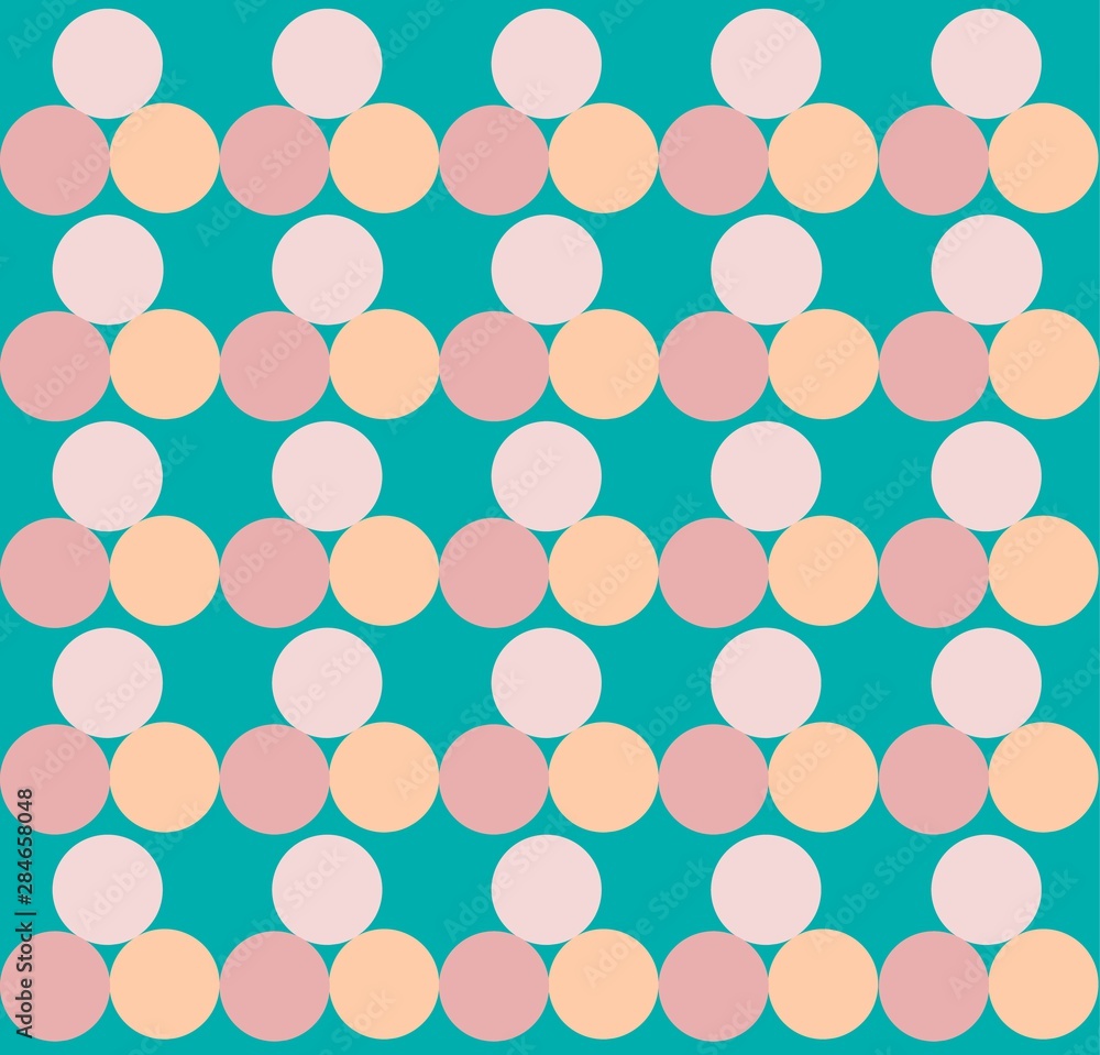 Poster seamless color vector pattern background with circles