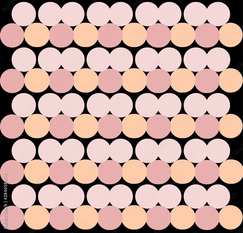 Poster seamless color vector pattern background with circles