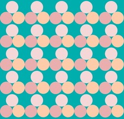 Seamless color vector pattern background with circles