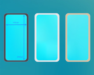 Mesh, cyan colored phone backgrounds kit.