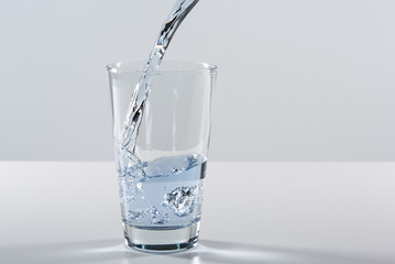 Beautiful splash of blue water