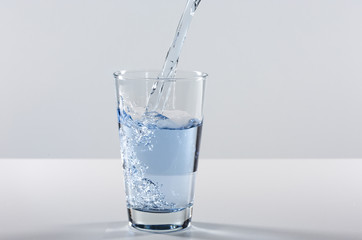 Beautiful splash of blue water