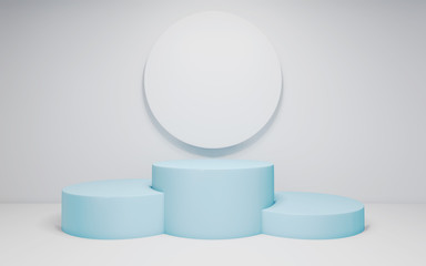 モックアップなどをディスプレイするショーケースをイメージしたシンプルな台座