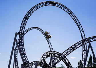 Big loop on a giant roller coaster