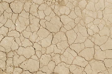 Cracked Dry Earth Top View as Global Warming Concept
