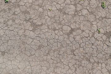Cracked Dry Earth Top View as Global Warming Concept