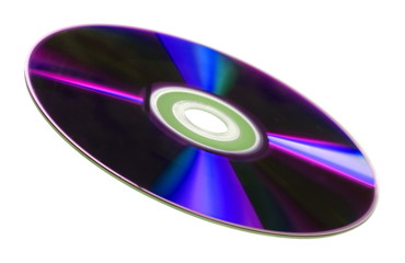 CD and DVD disk isolated on white