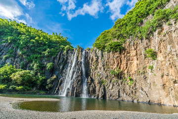 The waterfalls of  Niagara Cascade situated in the north of  La Reunion Island