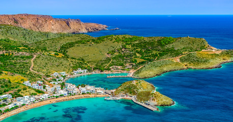 Aerial view of Kythira Island, Greece.