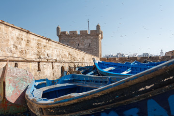 Port w mieście Essaouira, Maroko - obrazy, fototapety, plakaty