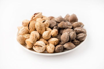delicious nutritious fried apricot kernels and almonds