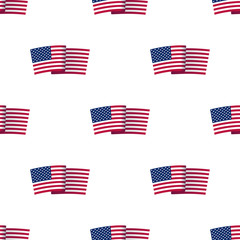 US flag seamless background. One of the 4th july symbols. Vector Illustration.