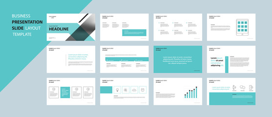 business presentation layout design template, with infographic  elements design concept