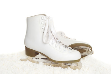 women figure skates in snow