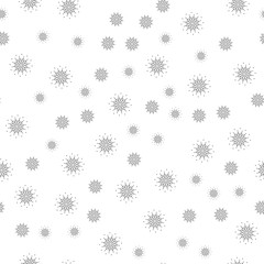 Fireworks seamless pattern. Flower seamless pattern. Floral background. Black and white monochrome minimal design elements.