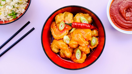 Chinese Syle King Prawns in Sweet Chilli Sauce