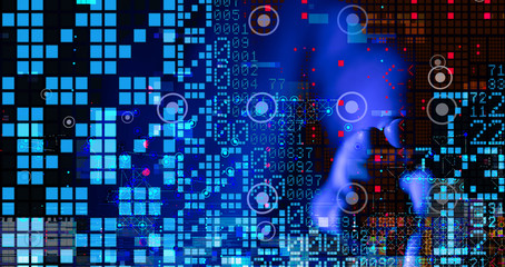 Software, web development, programming concept. Abstract Programming