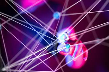 Abstract technology geometric and data