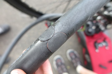 inner bike tube double reparation