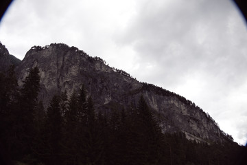 clouds over mountains