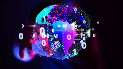 Global network and data exchanges over the world