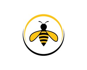 honey Bee Logo Template vector icon illustration