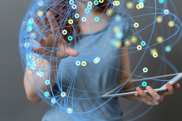 internet security and data protection concept.