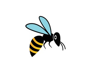 honey Bee Logo Template vector icon illustration