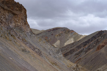 Dry lake bed and desert in the California mountains near Keeler