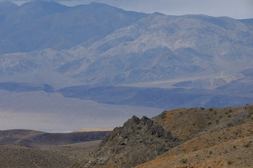 Dry lake bed and desert in the California mountains near Keeler
