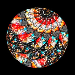 Colorful decorative stained-glass window